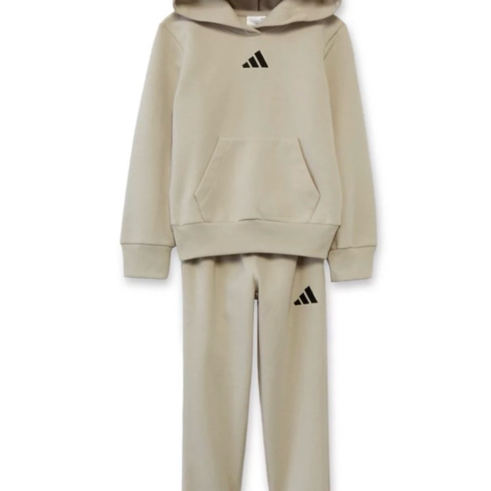 Adidas Light Beige Hoodie+ jogger set kids